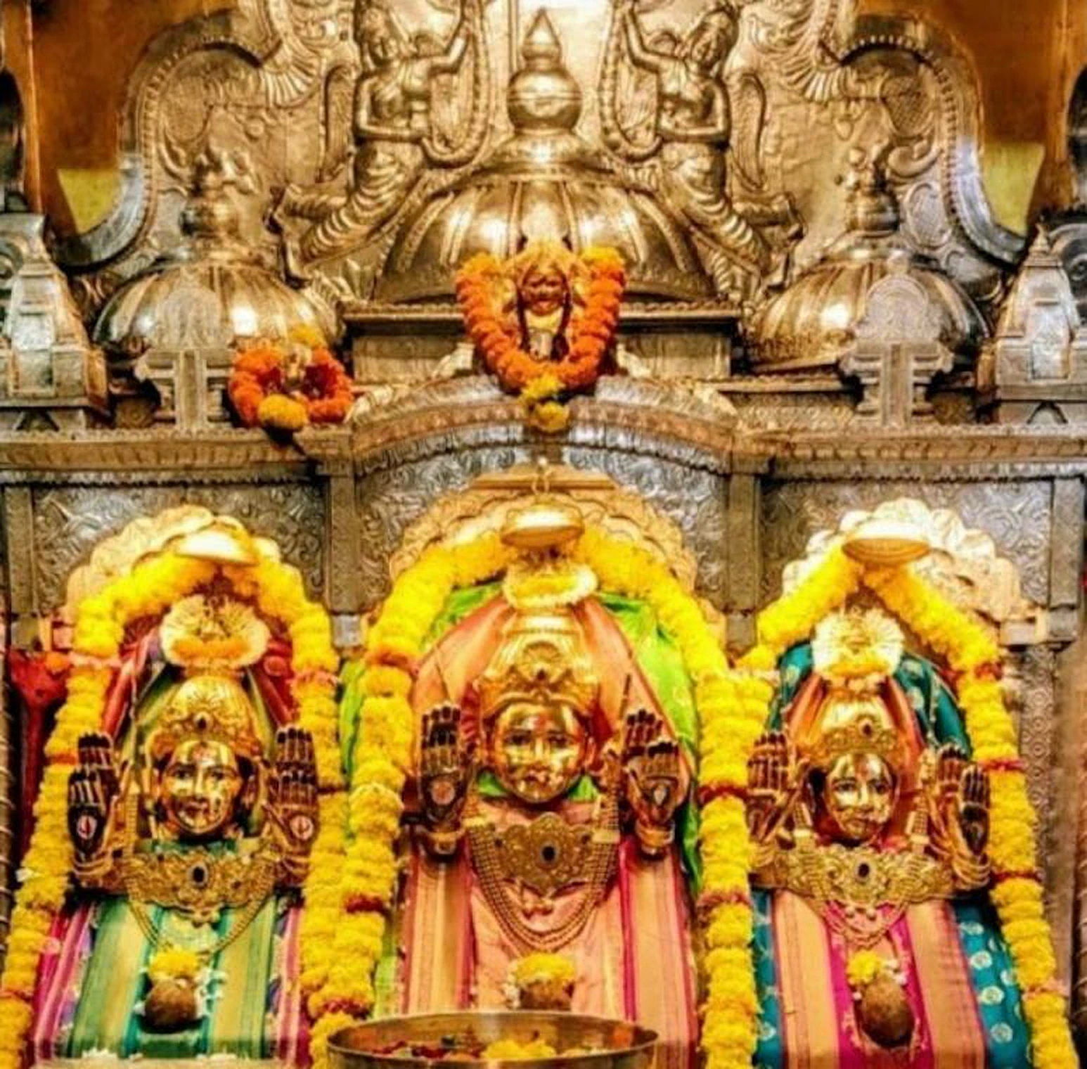 A richly decorated shrine in India