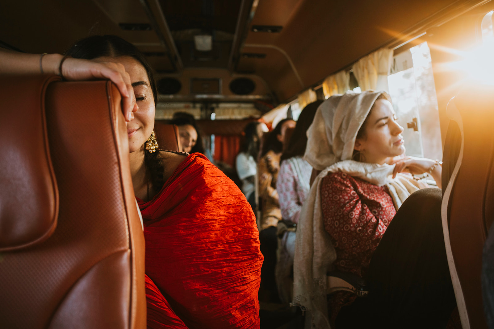 Travelers journeying together through India